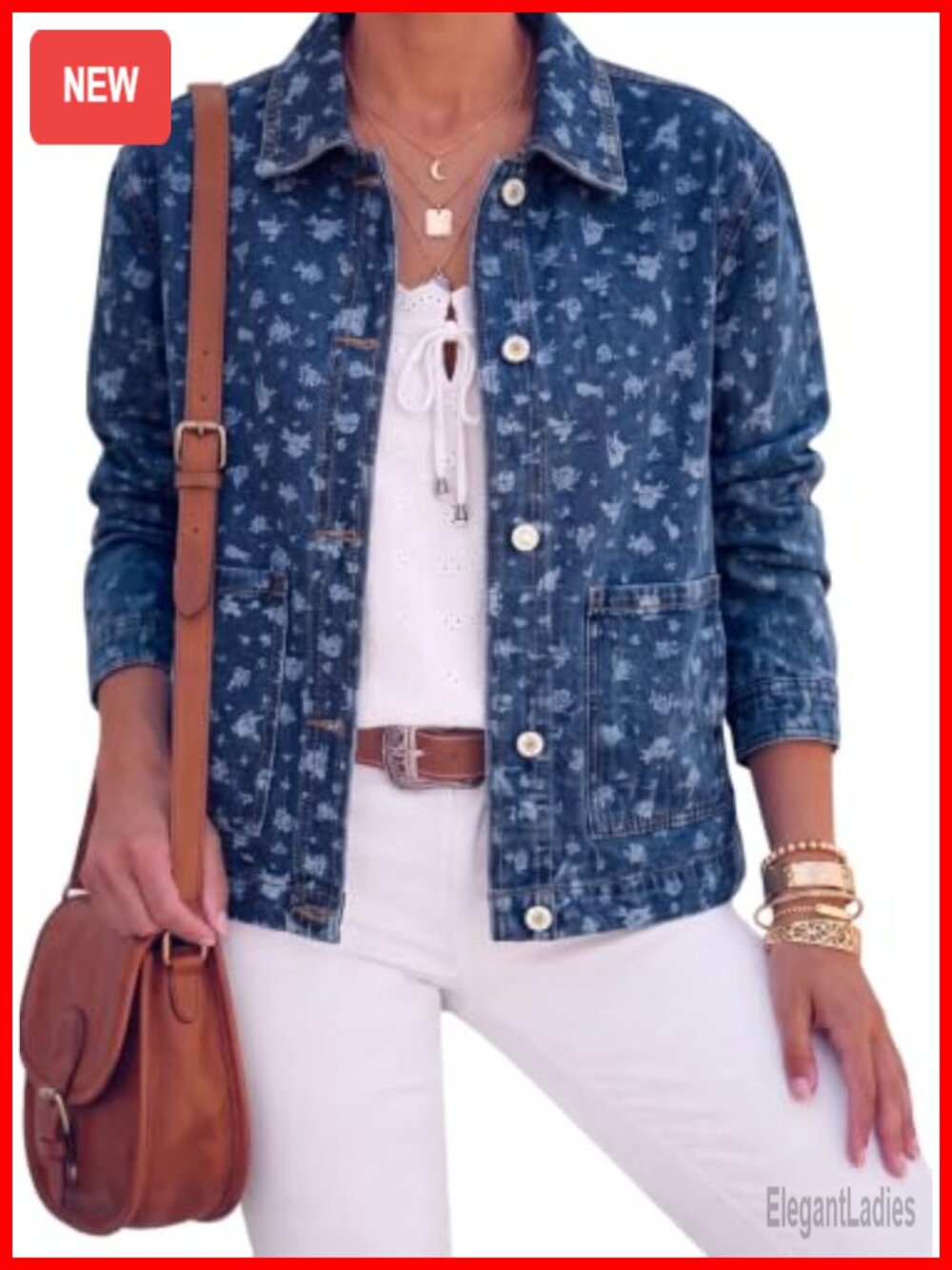 Women's Button Down Long Sleeve Stretch Denim Jean Jacket